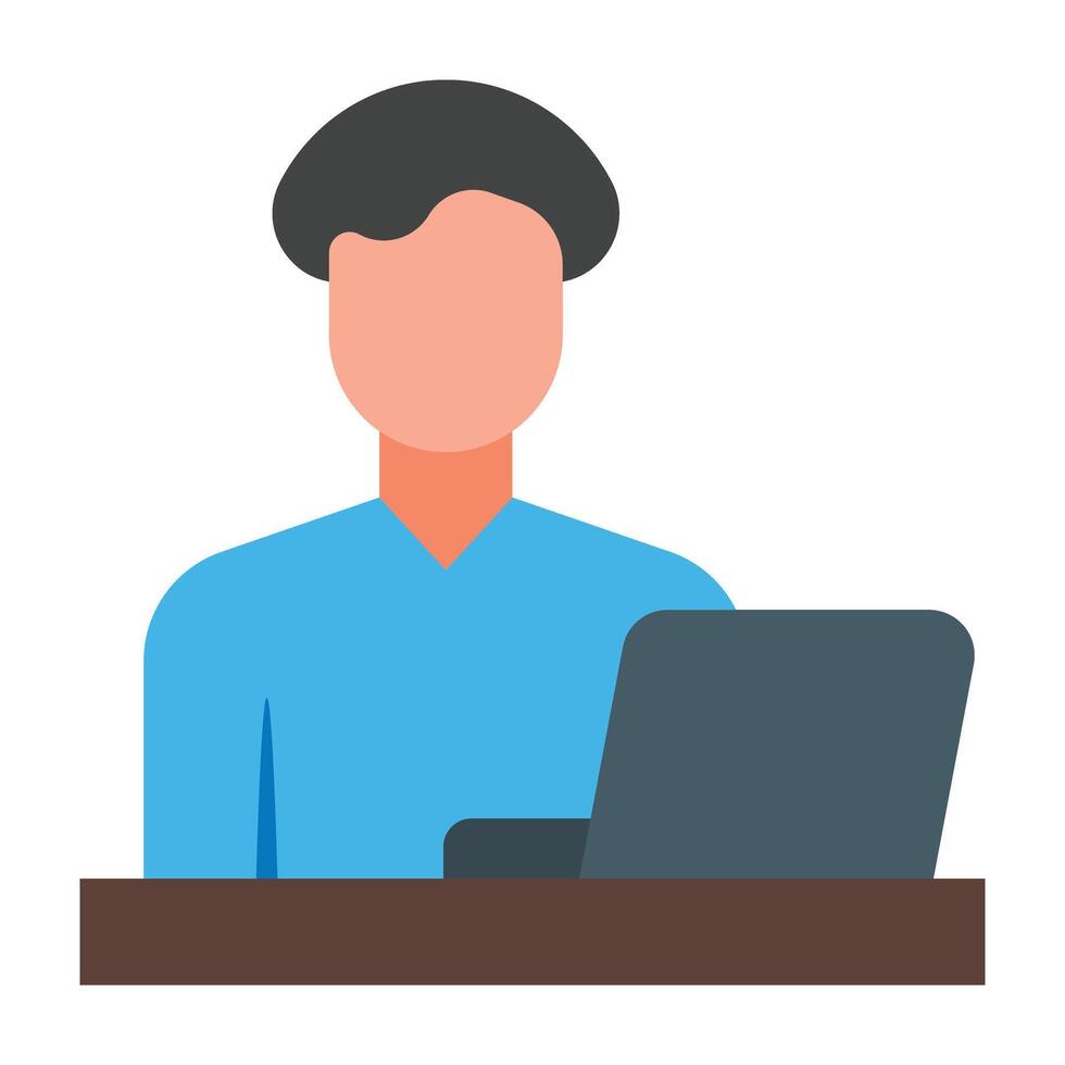 Freelancer Line Icon Design vector