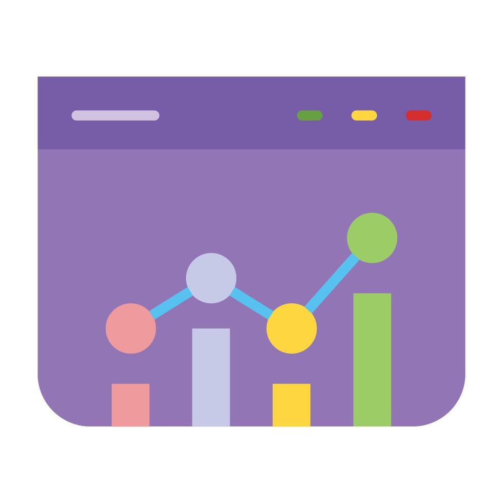 Web Traffic Flat Icon Design vector