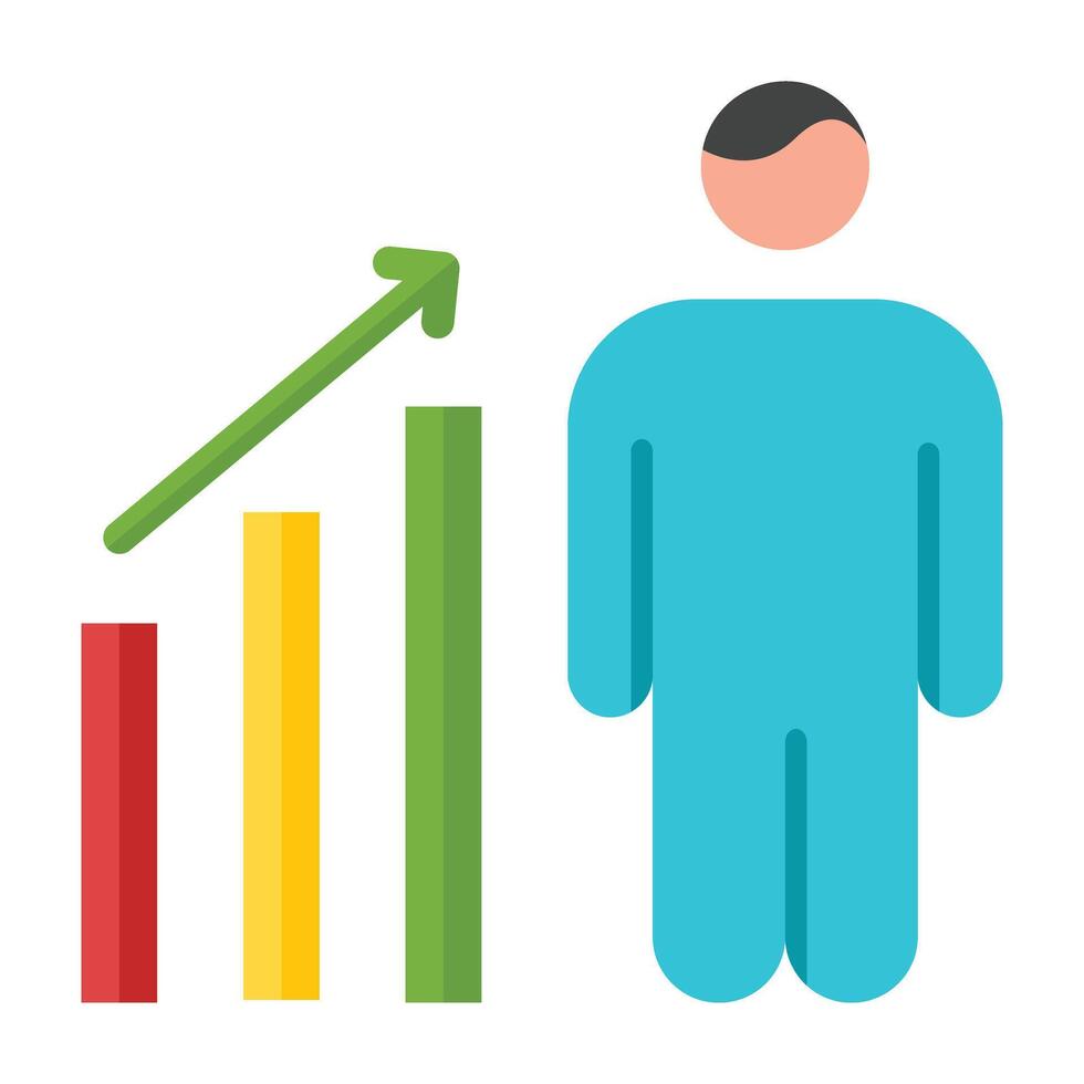 Career Promotion Flat Icon Design vector