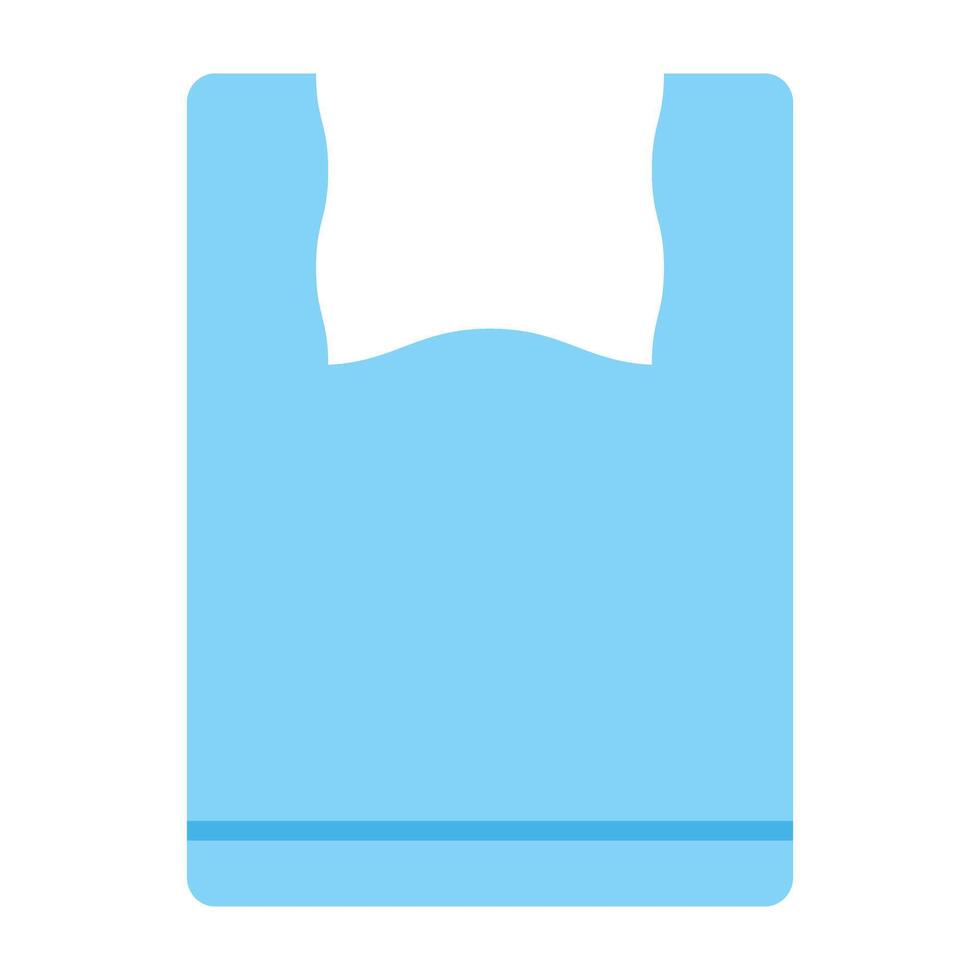 Plastic Bag Flat Icon Design vector