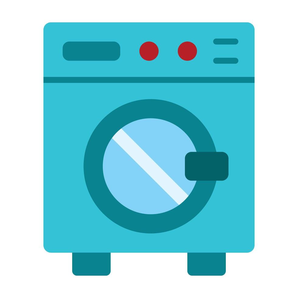Washing Machine Line Icon Design vector