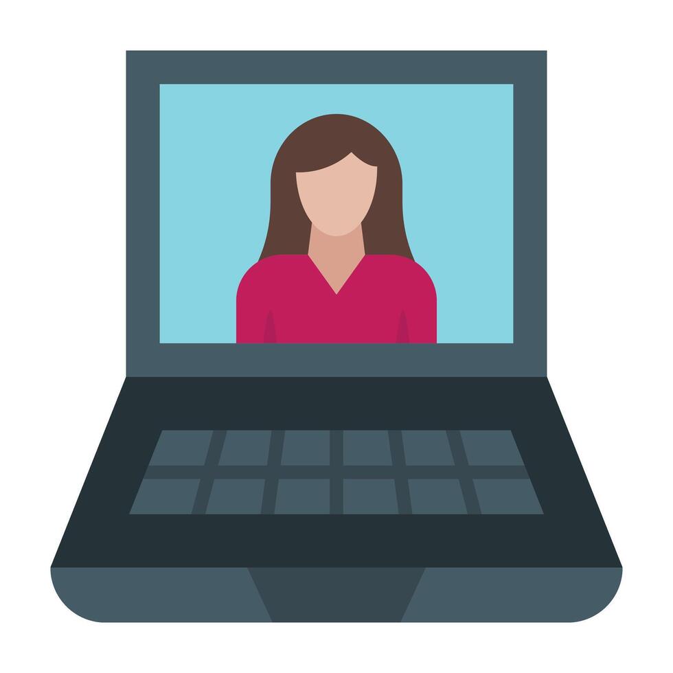 Tutor Flat Icon Design vector