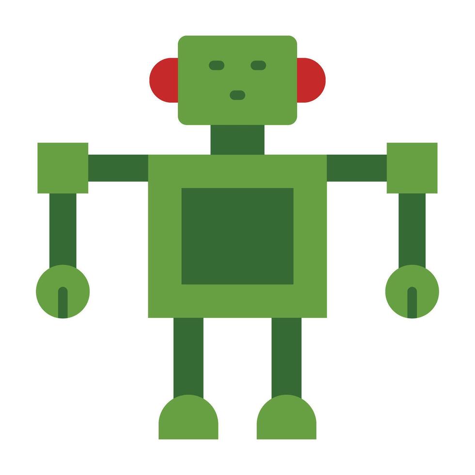 Robot Line Icon Design vector