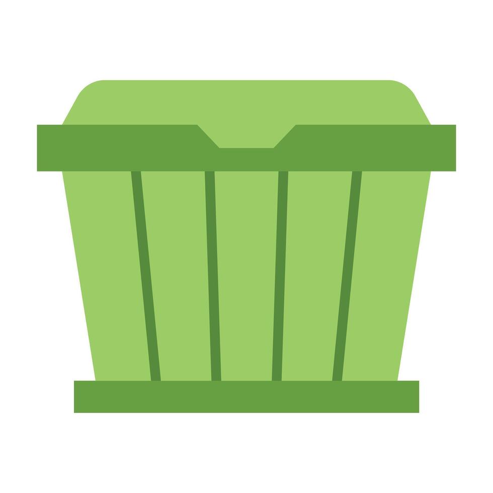 Dumpster Flat Icon Design vector