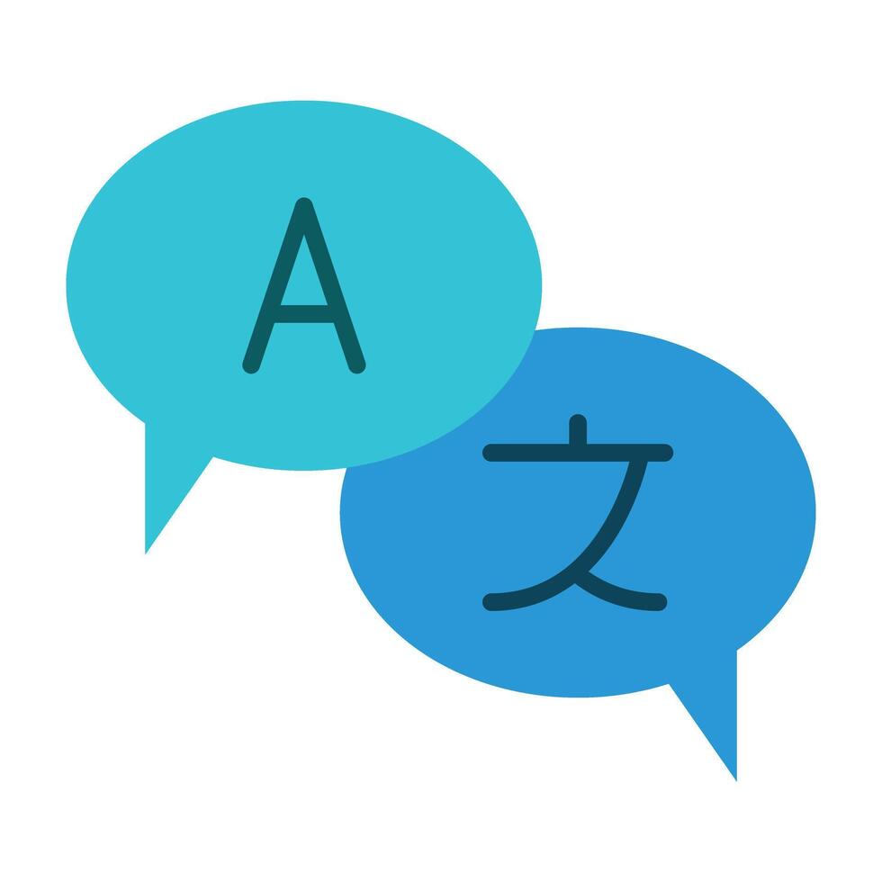 Translation Flat Icon Design vector