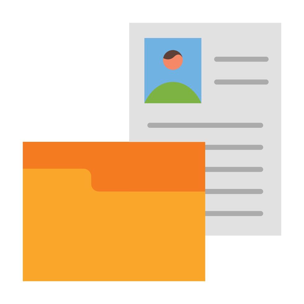 Case File Flat Icon Design vector