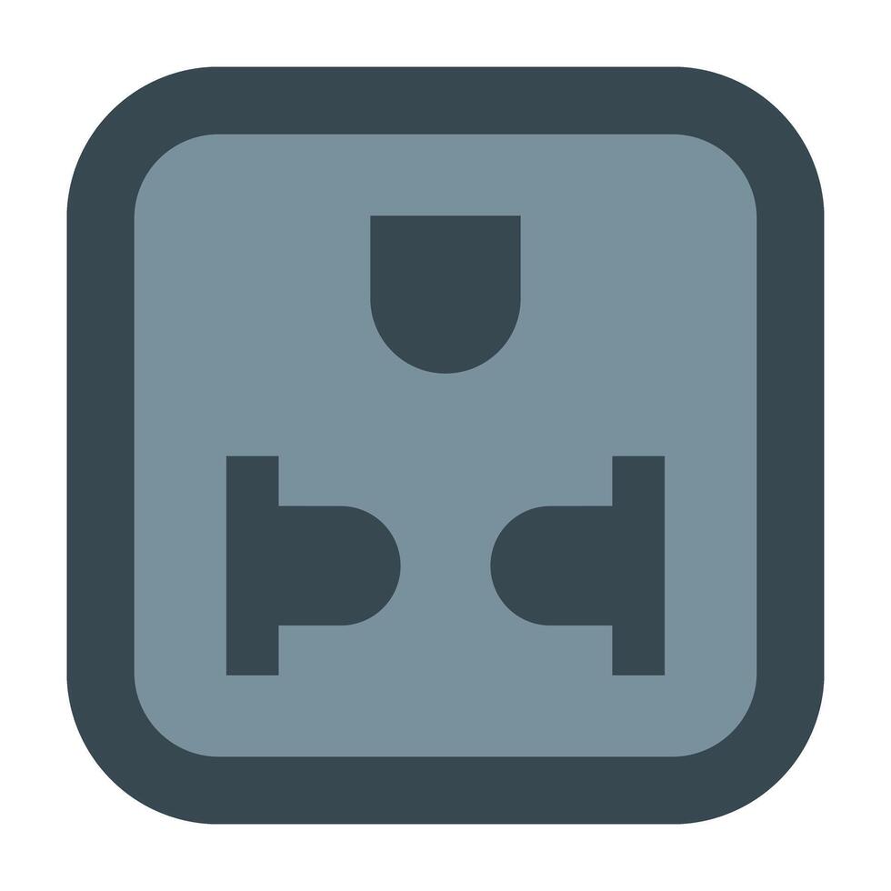 Socket Line Icon Design vector