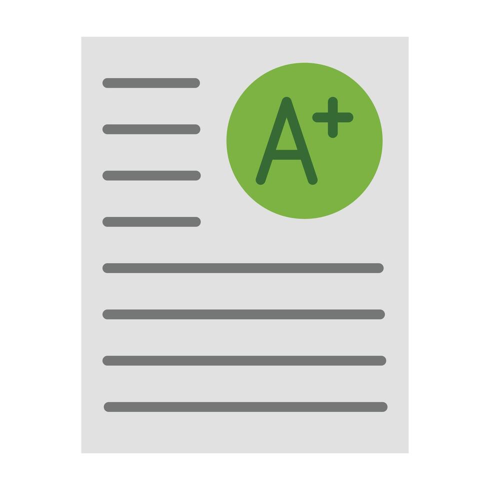 Grades Flat Icon Design vector