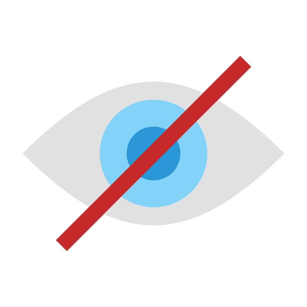 Invisable Flat Icon Design vector
