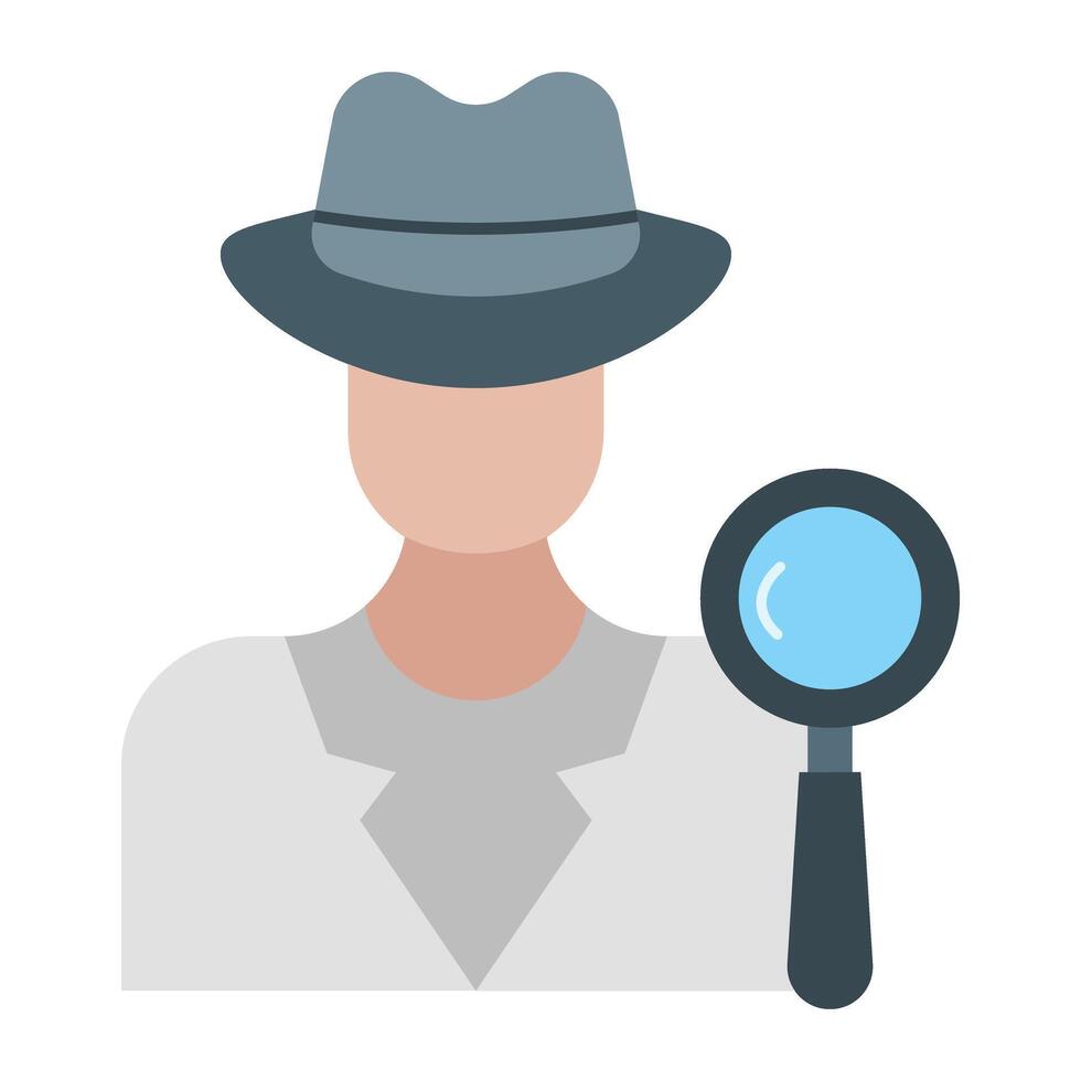 Spy Flat Icon Design vector