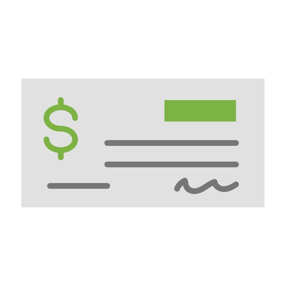 Bank check Line Icon Design vector