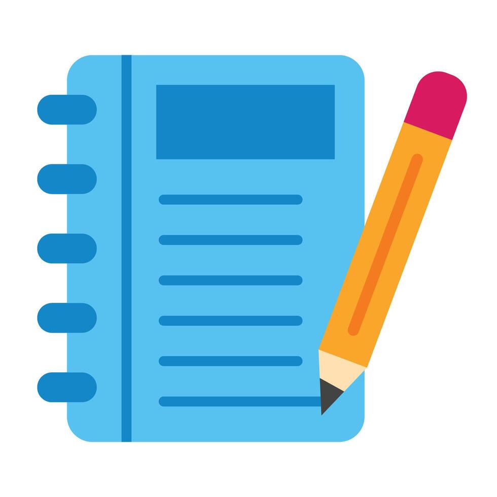Notes Flat Icon Design vector