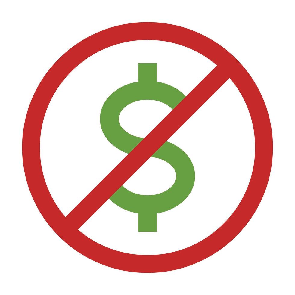 No Money Line Icon Design vector