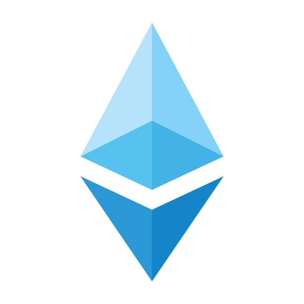 Ethereum Line Icon Design vector