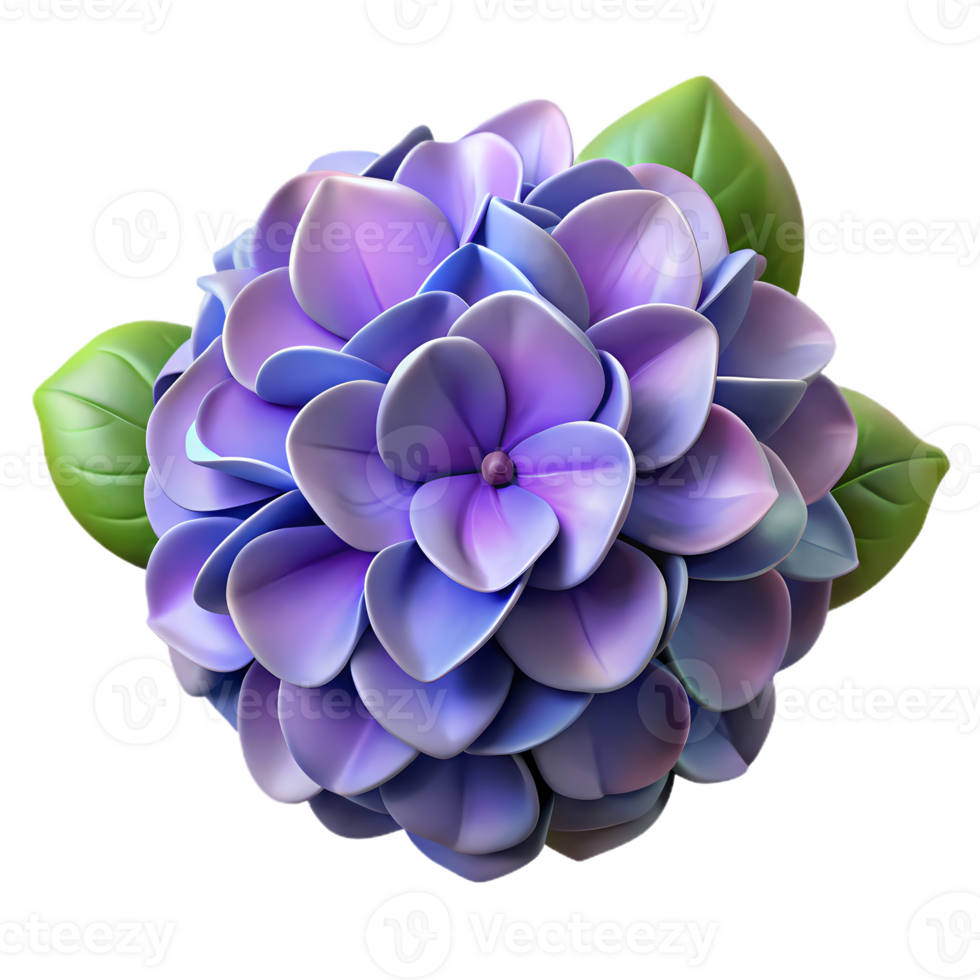 Nice purple hydrangea isolated icon png