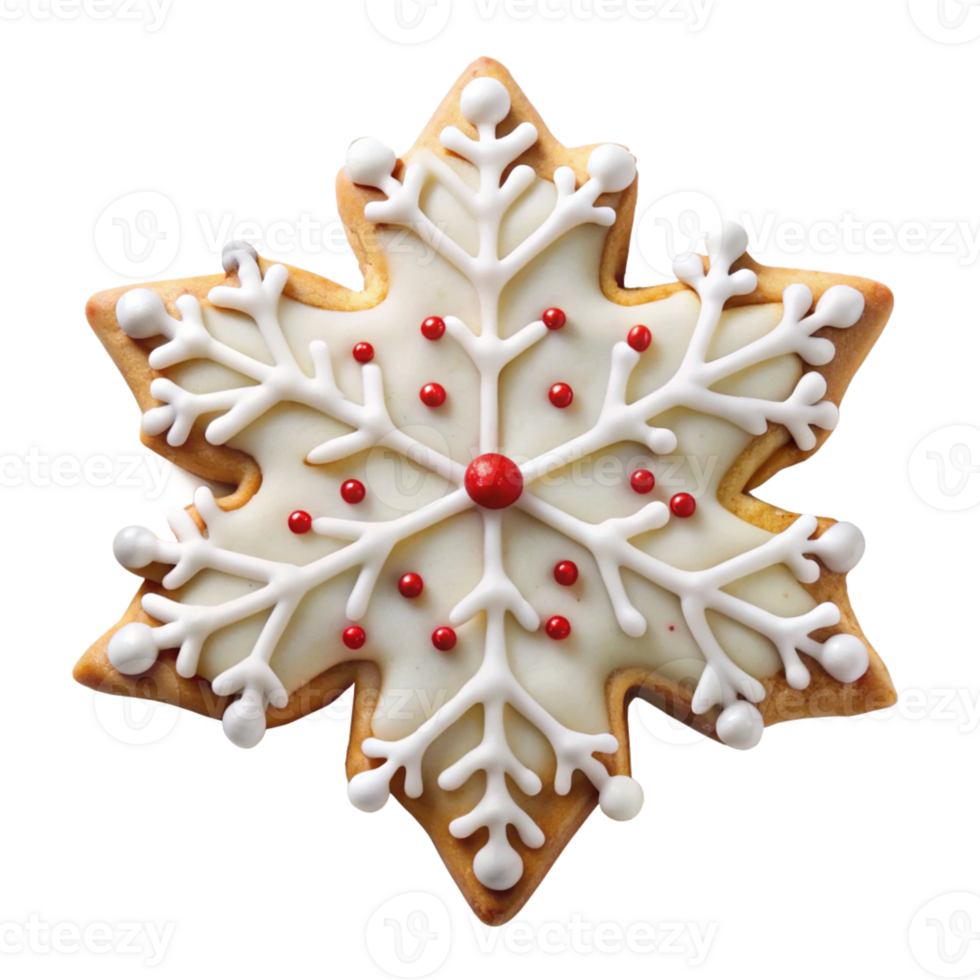 Christmas gingerbread snowflake png