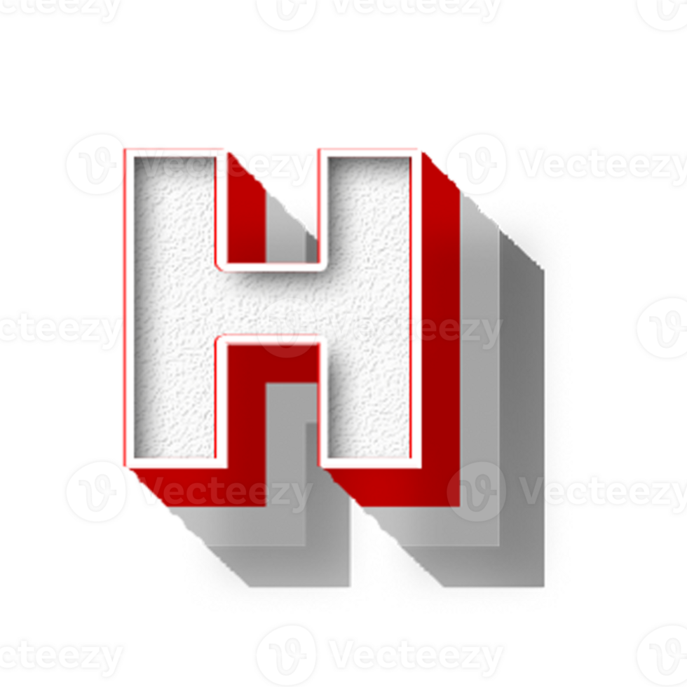 The letter h in red and white on a black background png
