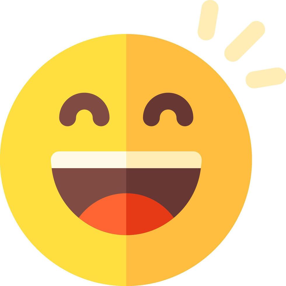 A yellow smiley face with a big smile vector