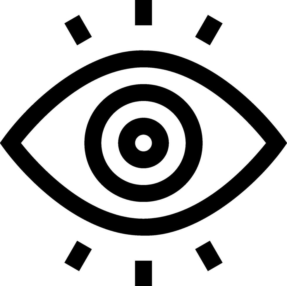 An eye icon with a circle around it vector