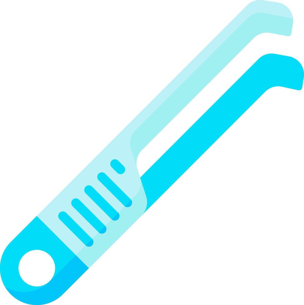 A blue tool with a handle and a blue handle vector