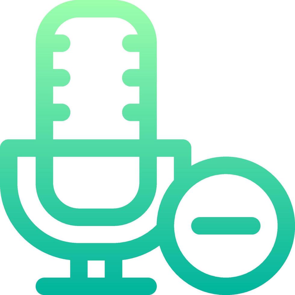 A microphone and a sign that says no vector