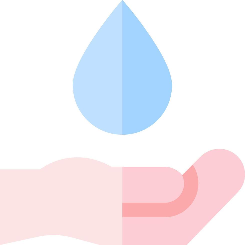 A hand holding a drop of water vector