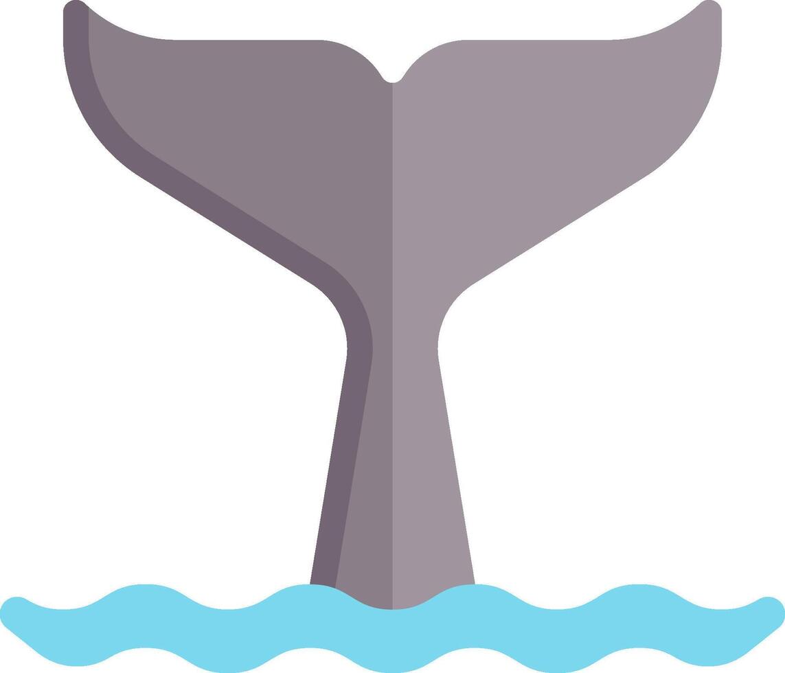 Whale tail icon on white background vector