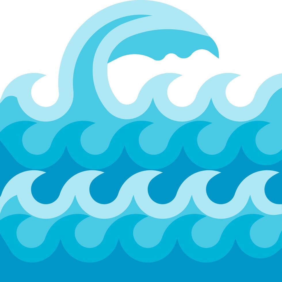 Ocean waves illustration vector