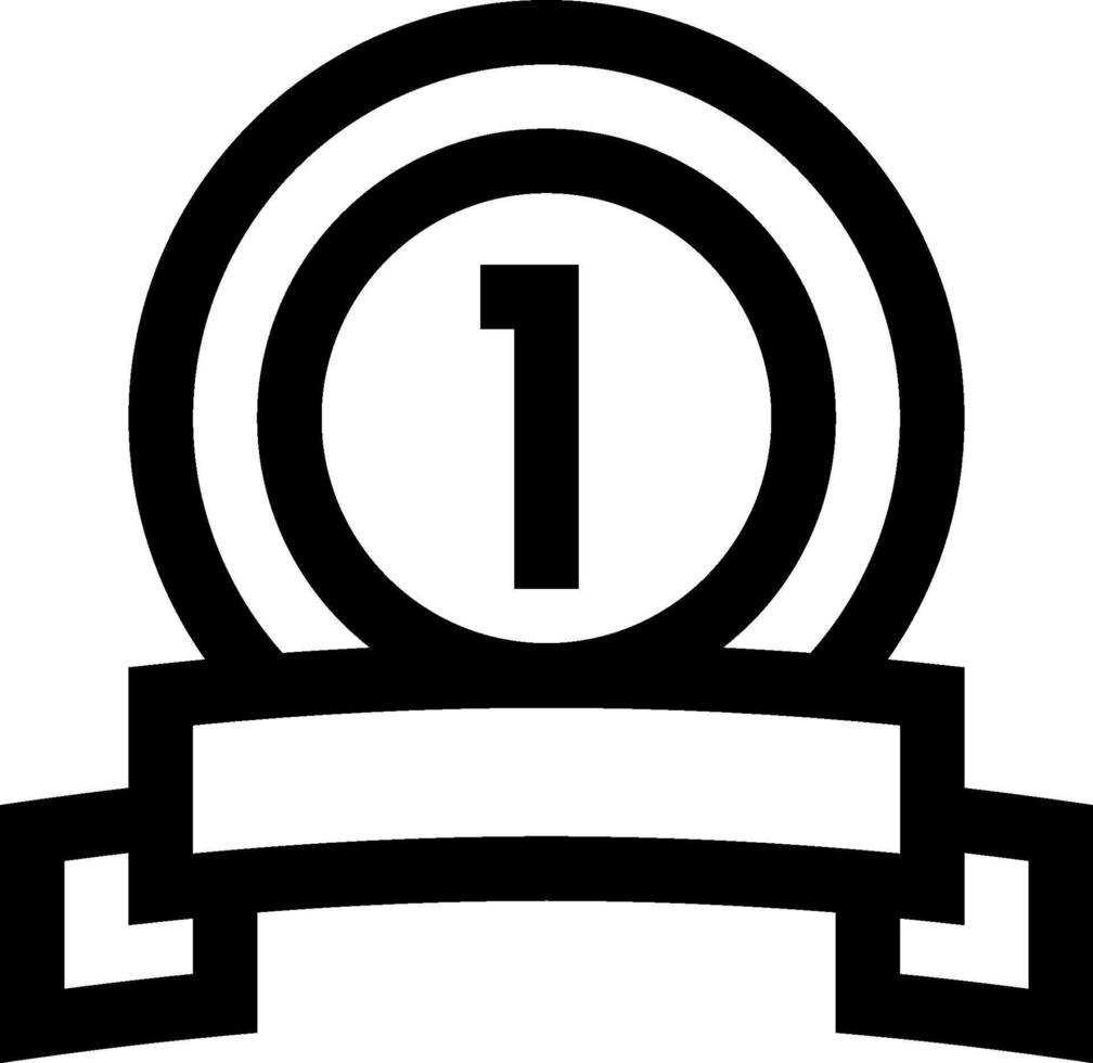 A black and white logo with a number one vector