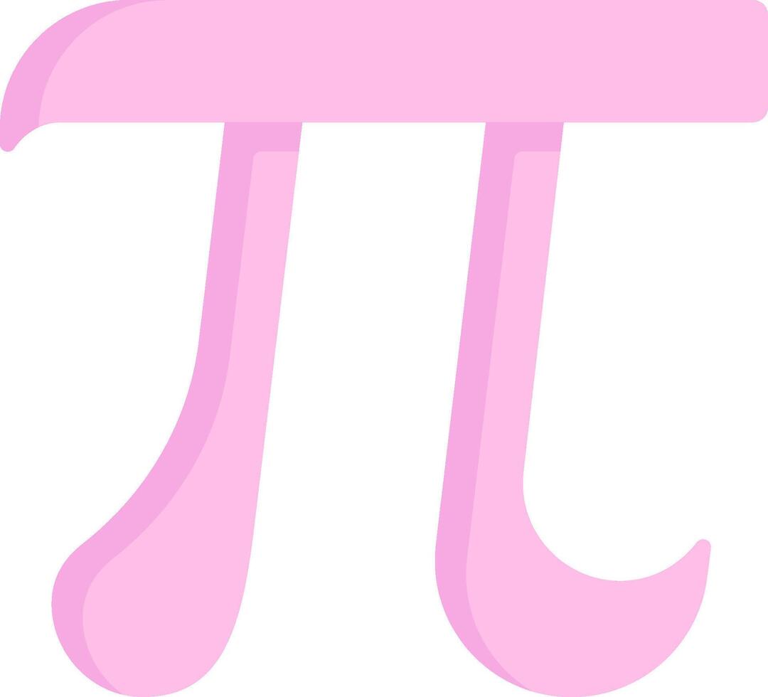 A pink pi symbol on a white background vector