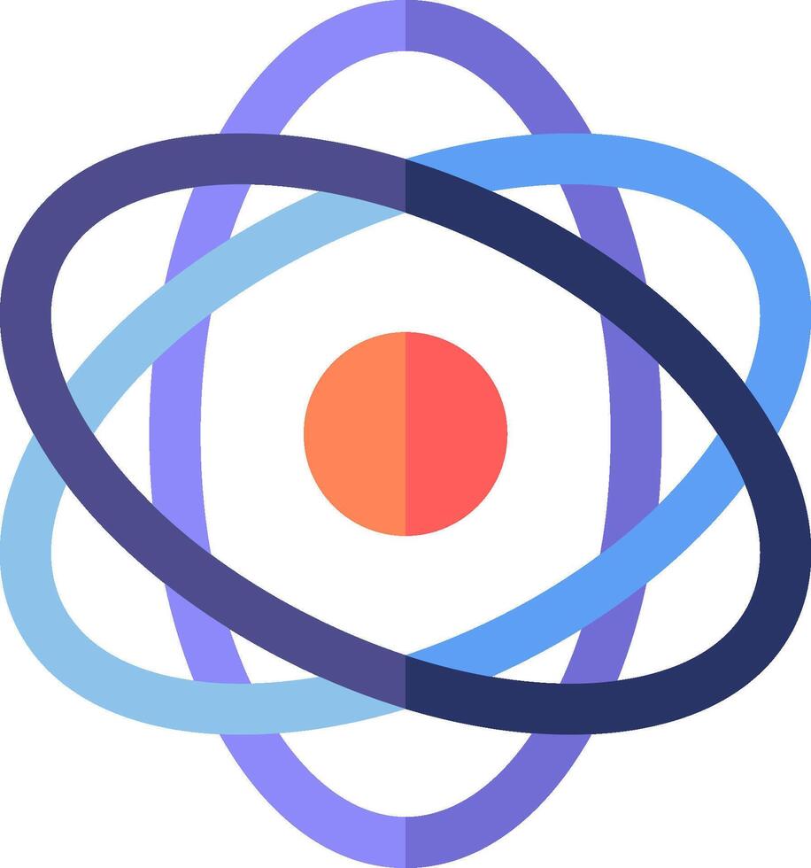 The logo for atom, a web browser vector
