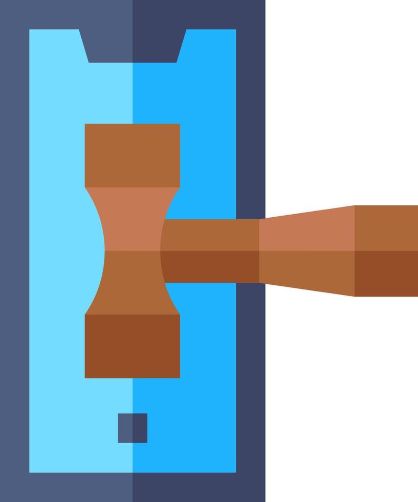 A hammer hitting a phone icon vector