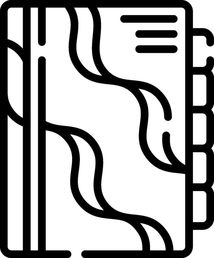 A notebook with a pen and paper on it vector
