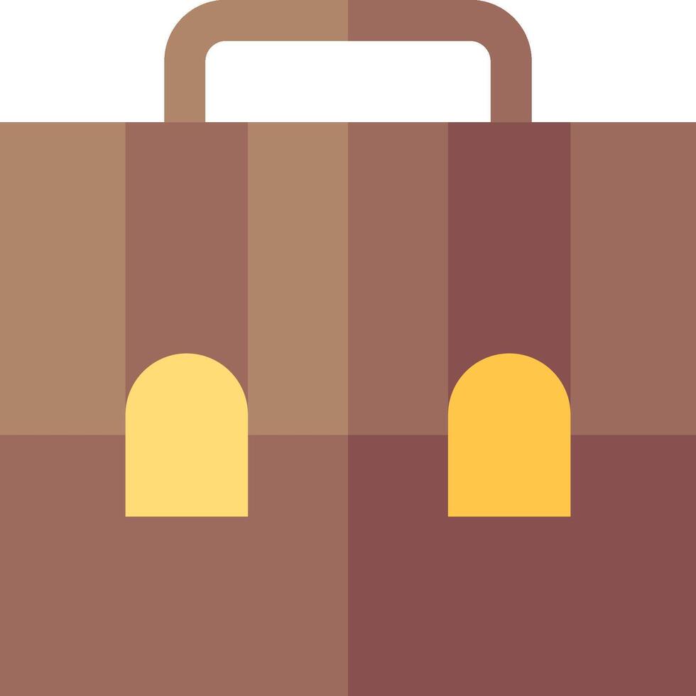 A brown briefcase with two handles vector