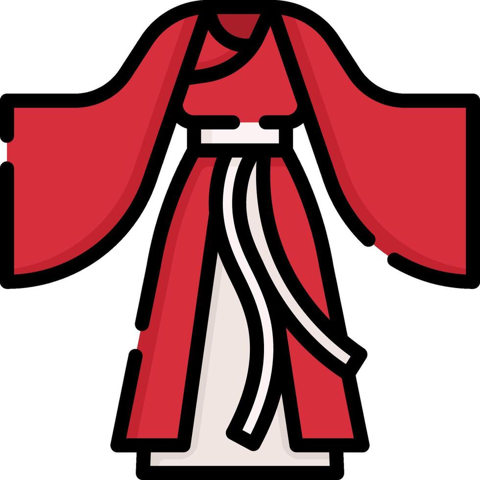 A red robe with a white sash vector