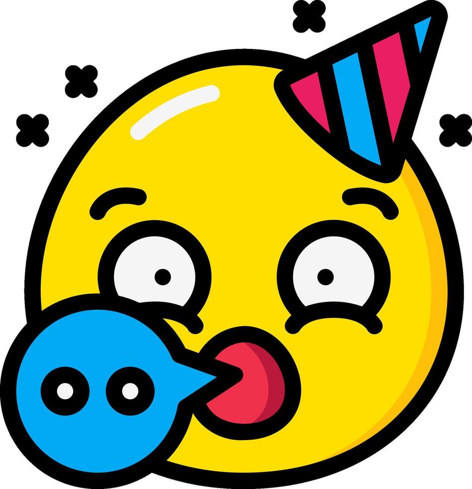 Happy birthday emoji sticker vector