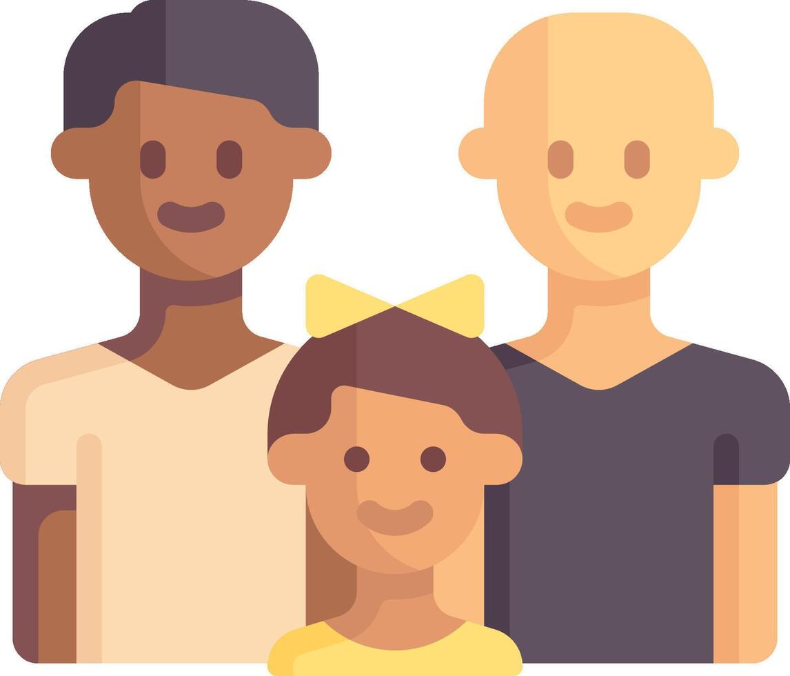 Family icon with two people and a child vector