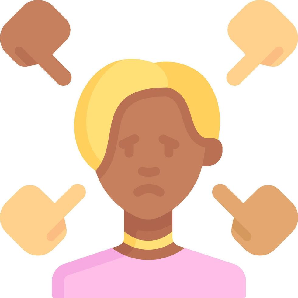 A woman with three fingers up and down vector