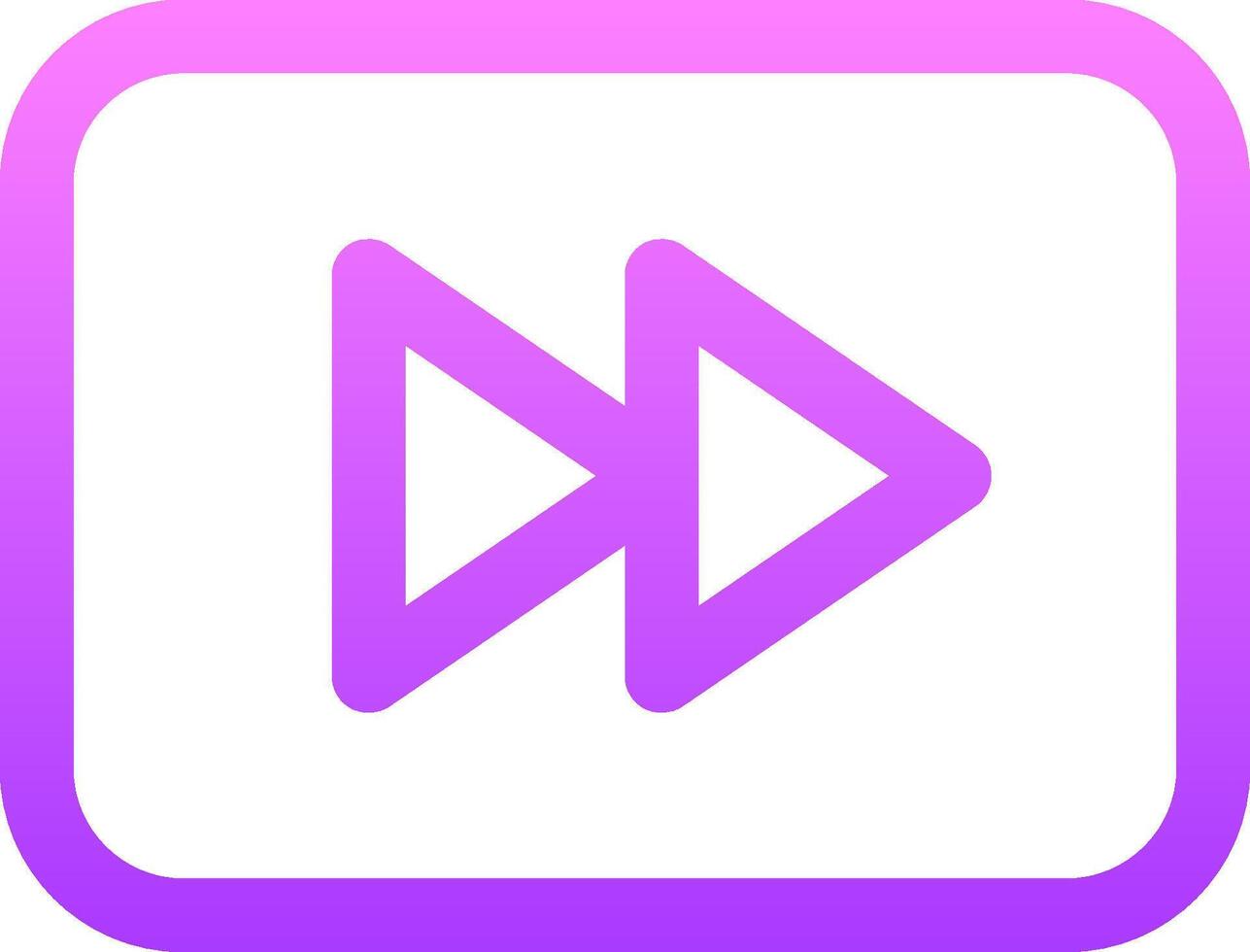 A purple and pink icon with a play button vector