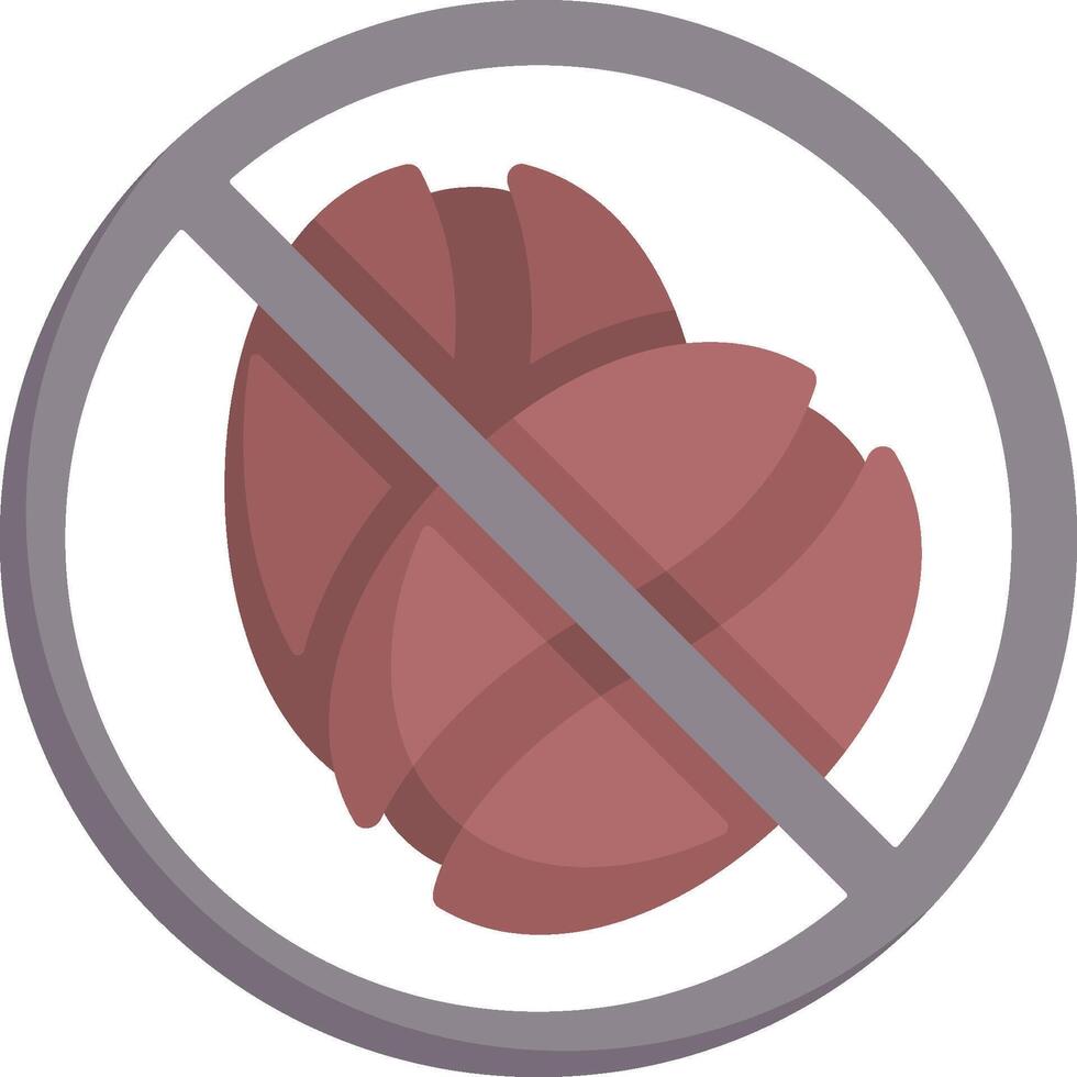 No nuts icon illustration vector