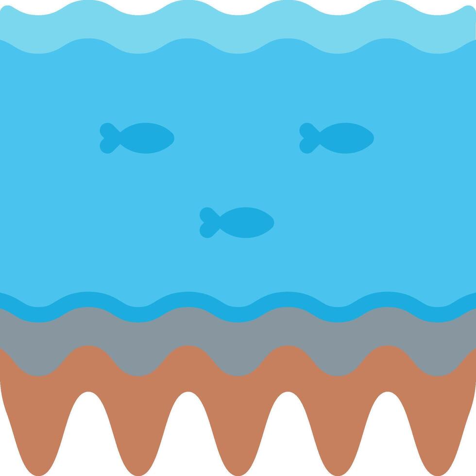 An illustration of a wave with fish in it vector