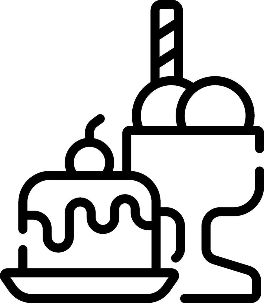 Ice cream cake icon vector
