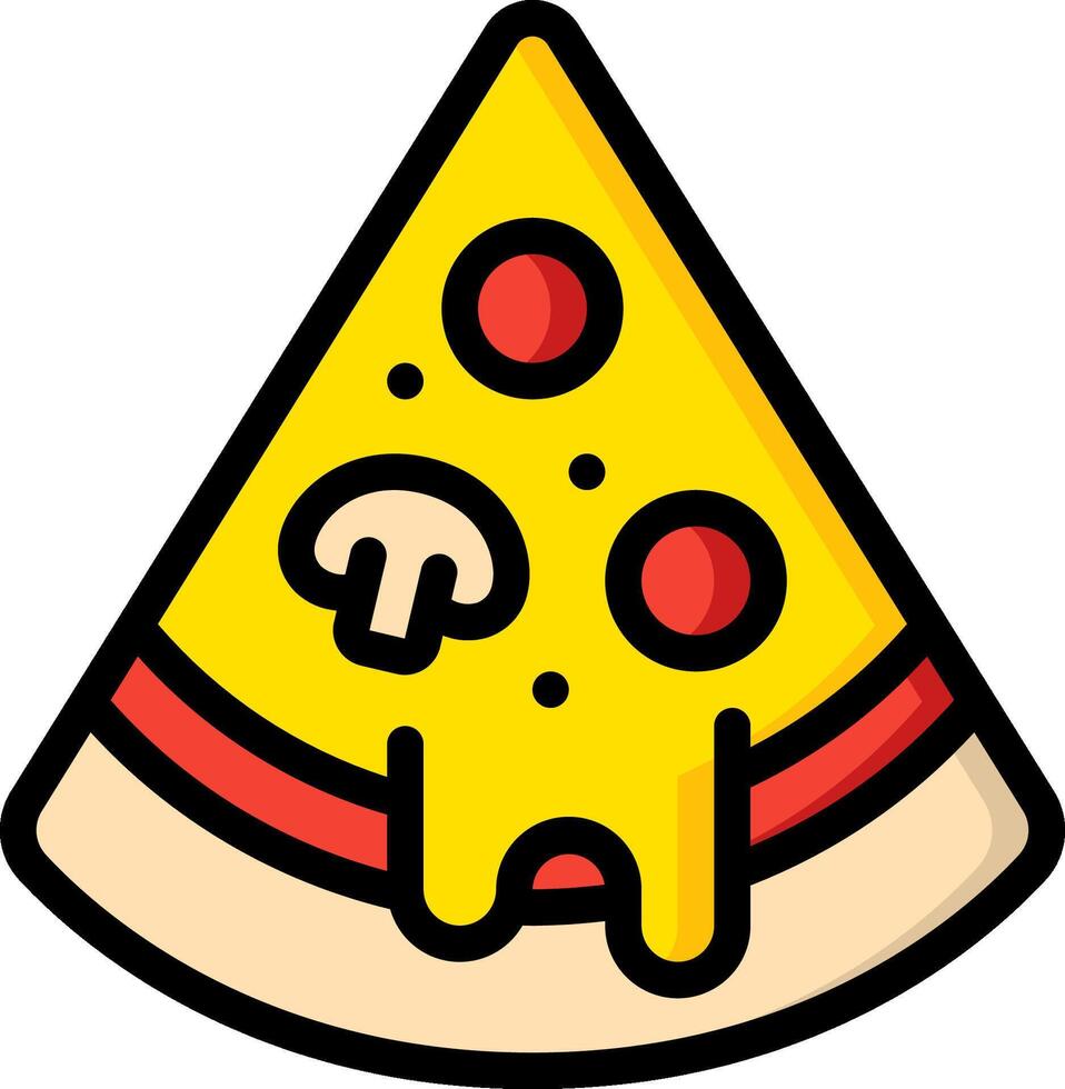 Pizza slice icon vector