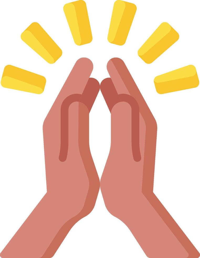 Hands praying clipart vector