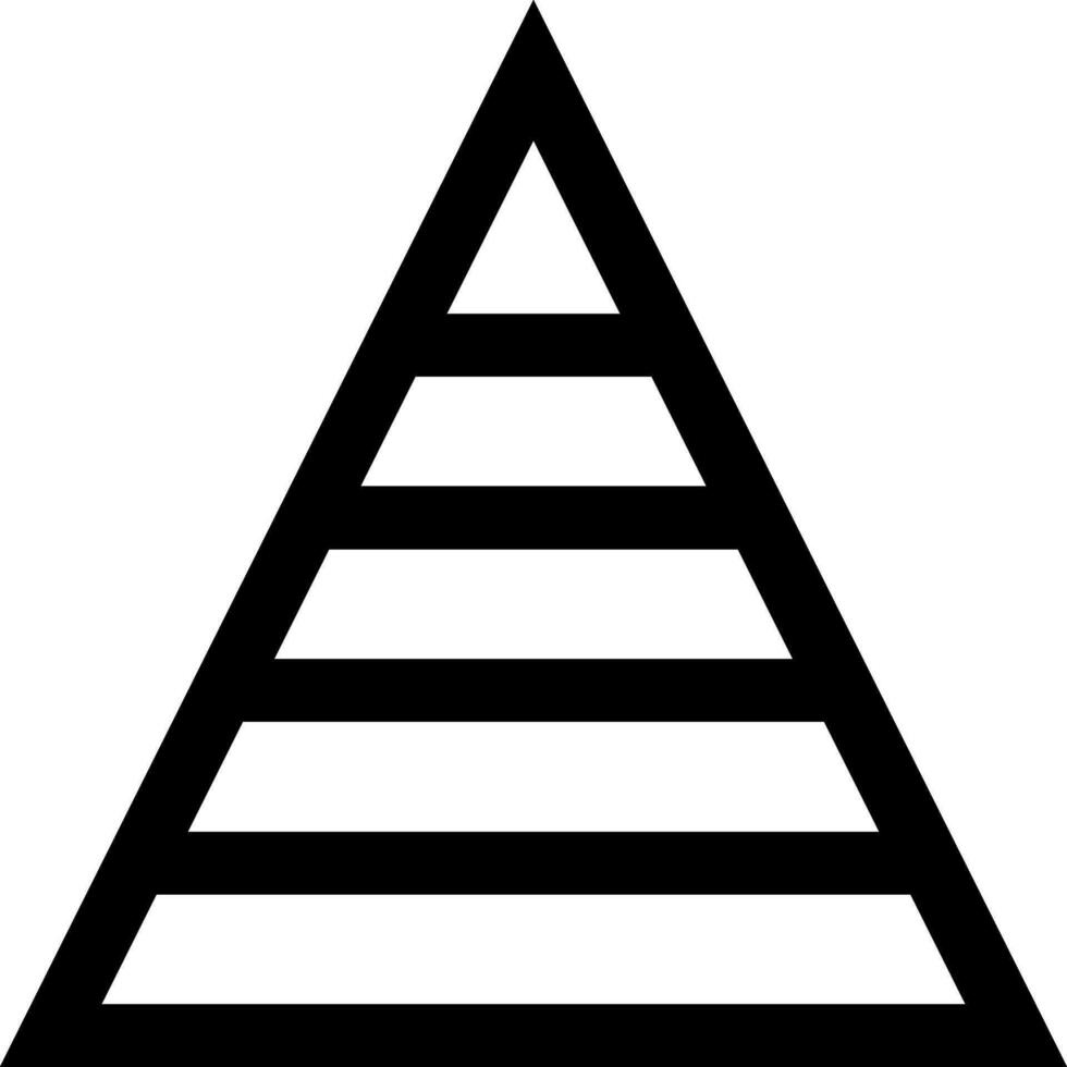 A pyramid with a black and white background vector
