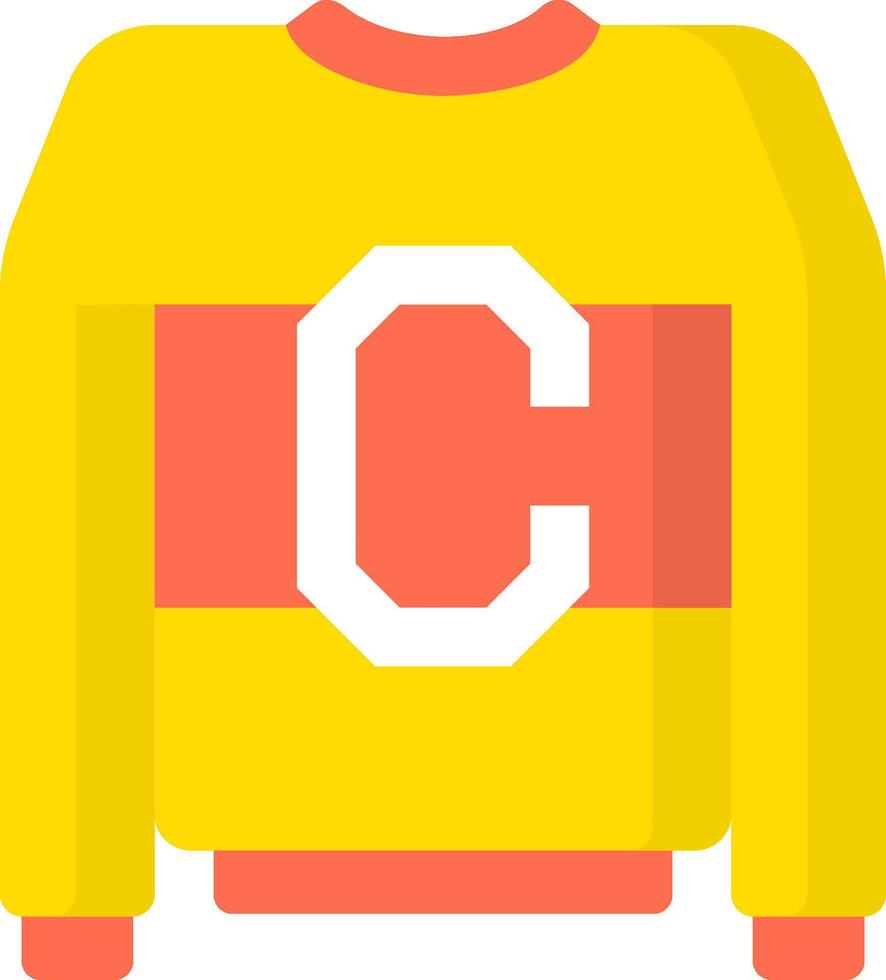 A yellow sweater with the letter c on it vector