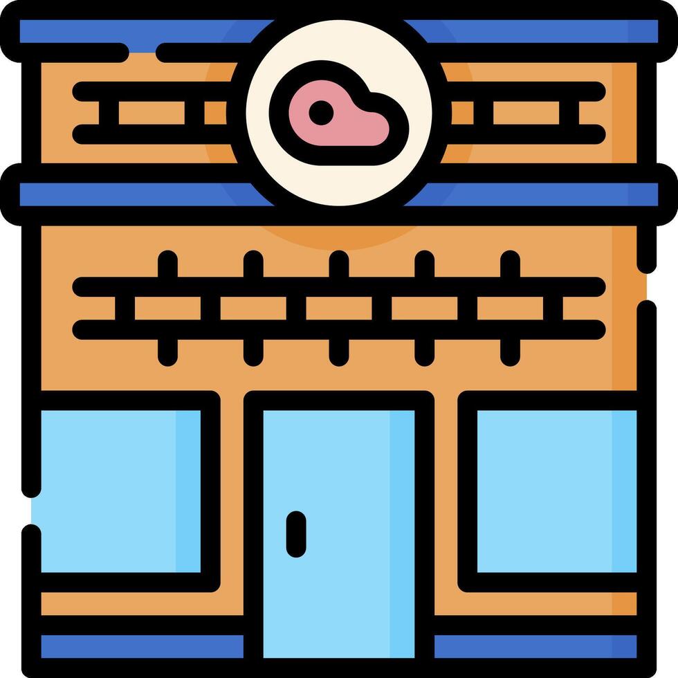 A building with a sign on it vector