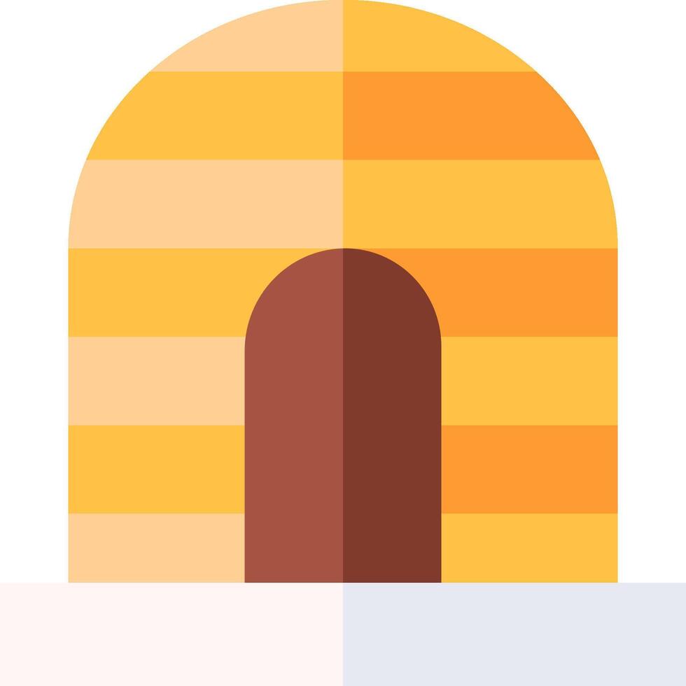 A yellow and orange door with a brown door vector