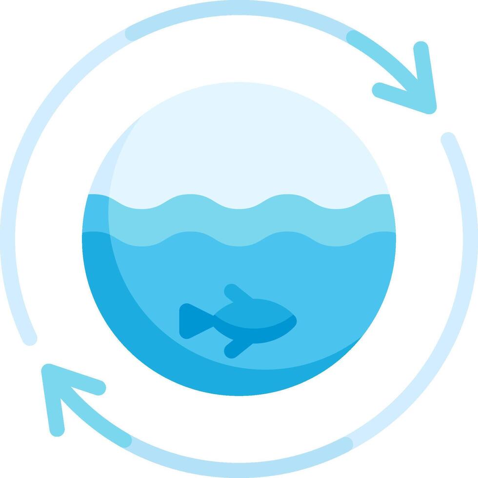 Fish in the ocean, with arrows pointing to the water vector