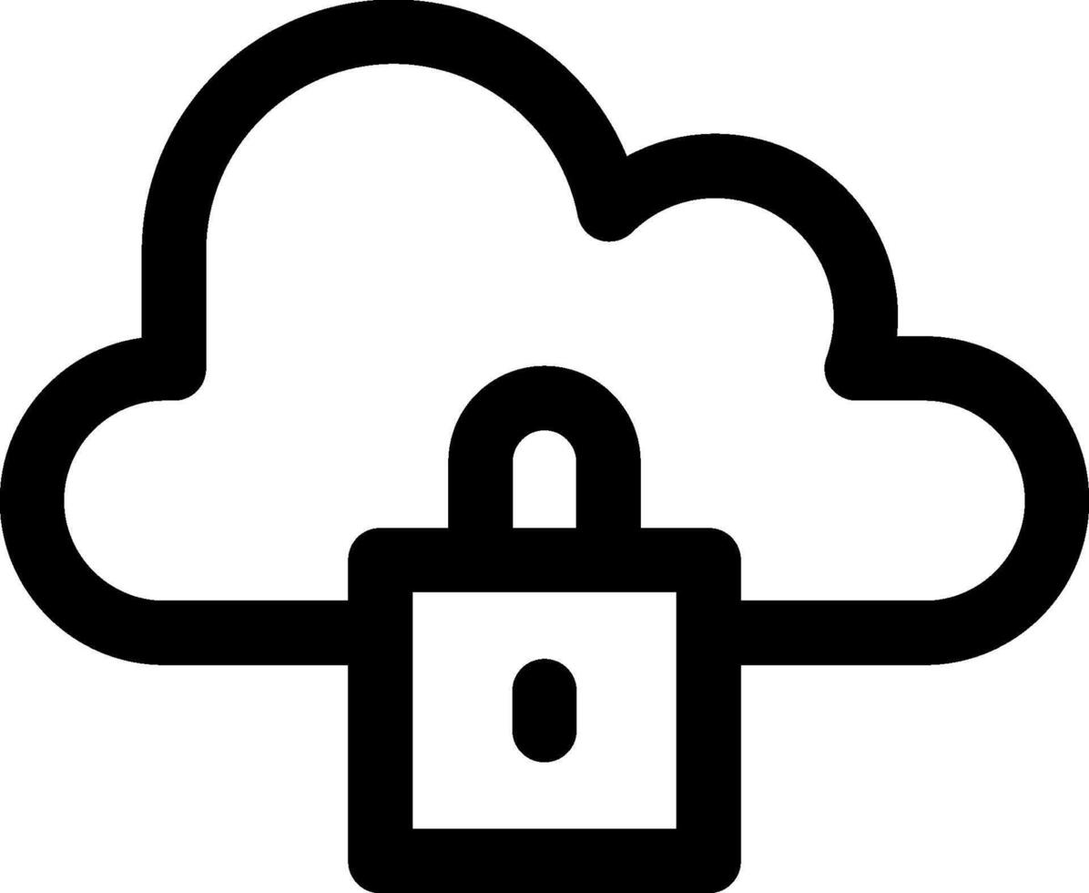 Cloud security icon vector